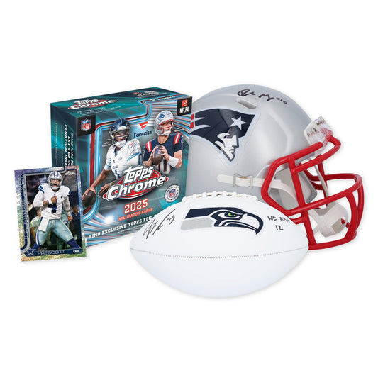 2025 Topps Chrome Football Factory Sealed Fanatics Exclusive Mega Box