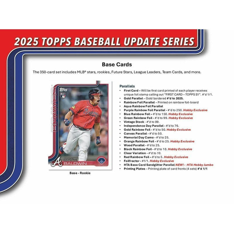 2025 Topps Update Series Baseball Hobby Box - Sold Out Games