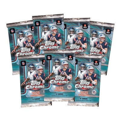 2025 Topps NFL Chrome Football Trading Card Value Box