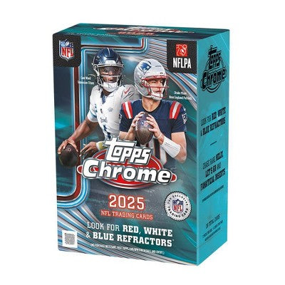 2025 Topps NFL Chrome Football Trading Card Value Box